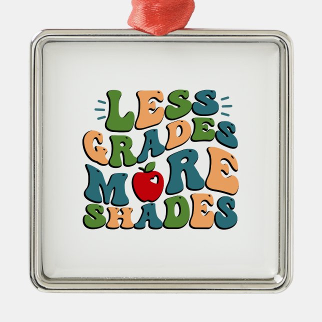 Less Grades More Shades Metal Tree Decoration (Front)