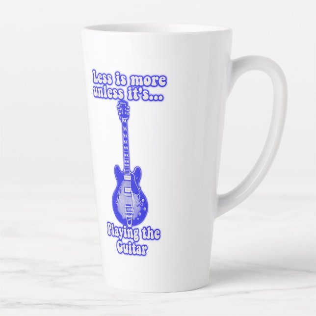 Less is more unless it's playing the guitar latte mug (Right)