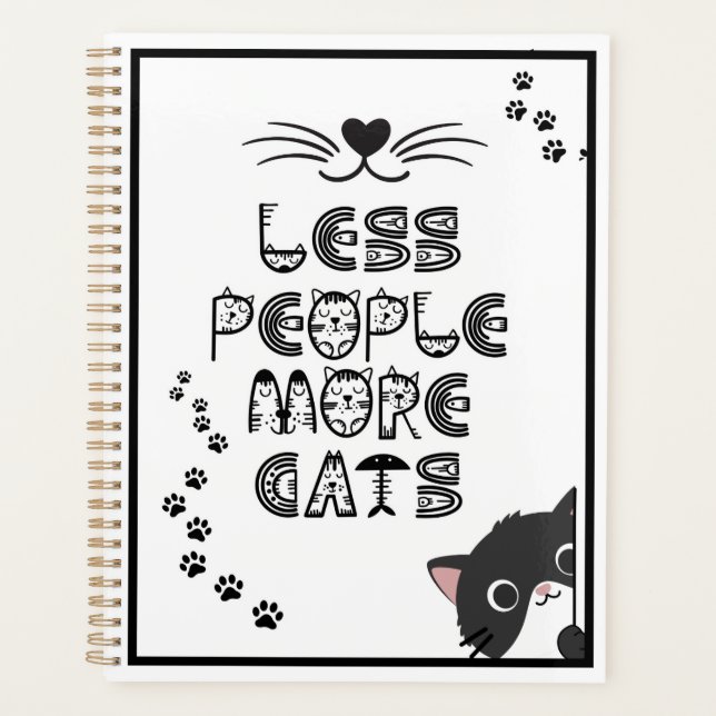 Less People  More Cats  Planner (Front)