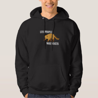 Less People More Coatis Raccoon Coatimundi Wildlif Hoodie