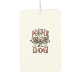 Less People More Dog Vintage Dog Lover Design_1 Car Air Freshener