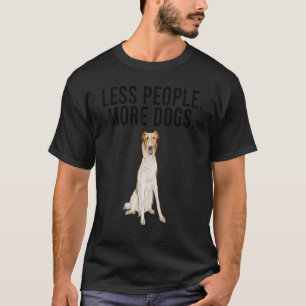 Less People More Dogs Borzoi Introvert T-Shirt