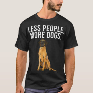 Less People More Dogs Brown Great Dane Funny Intro T-Shirt