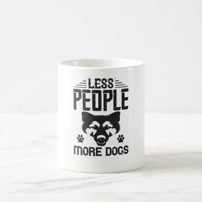 Less People More Dogs Coffee Mug (Center)