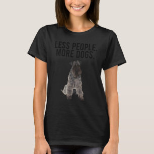 Less People More Dogs Kerry Blue Terrier Introver T-Shirt