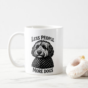 Less People More Dogs Mug - Golden Doodle