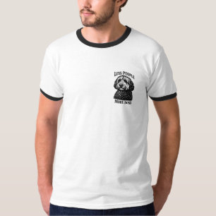 Less People More Dogs T-shirt - Golden Doodle