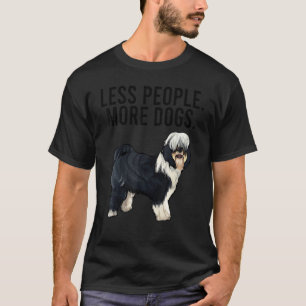 Less People More Dogs Tibetan Terrier Introvert T-Shirt