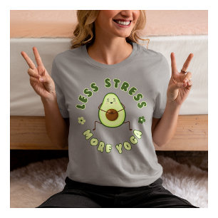 Less Stress More Yoga Fitness Enthusiast Exercise  T-Shirt