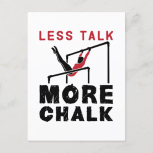 Less Talk More Chalk Gymnastics Postcard