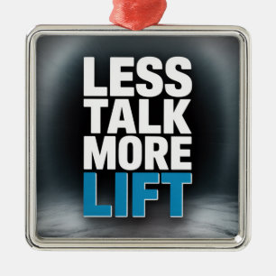 Less Talk, More Lift Metal Tree Decoration