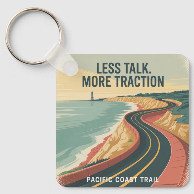 Less Talk. More Traction Key Ring (Front)