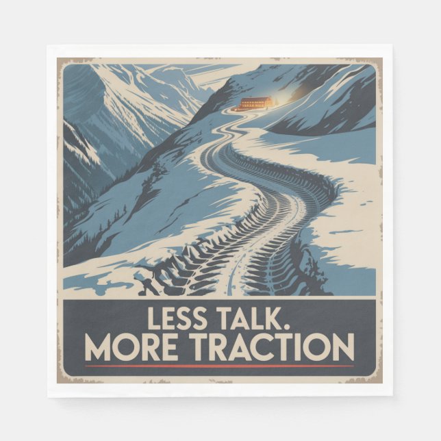 Less Talk. More Traction Napkin (Front)