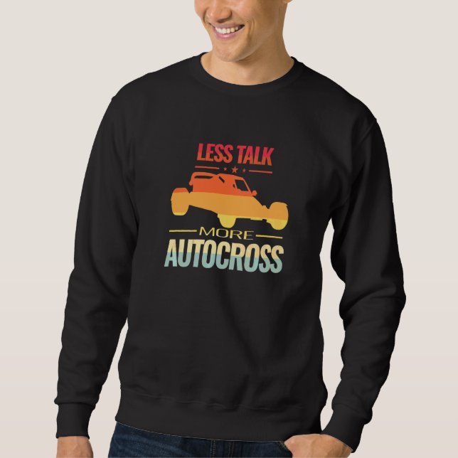Less Talk Retro Oval Racing Car Racing Engineer Au Sweatshirt (Front)
