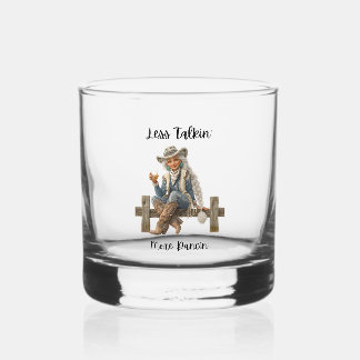 Less Talkin’ More Dancin’ Whiskey Glass
