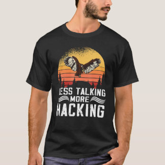 Less Talking more Hacking Sunset Falconer Falconry T-Shirt