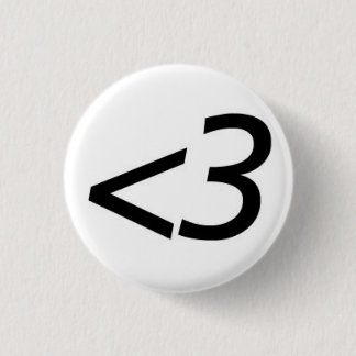 Less Than Three 3 Cm Round Badge