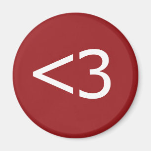 Less Than Three Heart Magnet