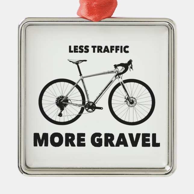 Less Traffic More Gravel Metal Tree Decoration (Front)