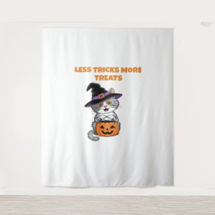 Less Tricks More Treats Halloween Gifts Classic T- Tapestry