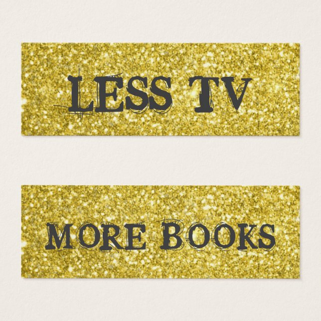 Less TV More Books Bookmark (Front & Back)
