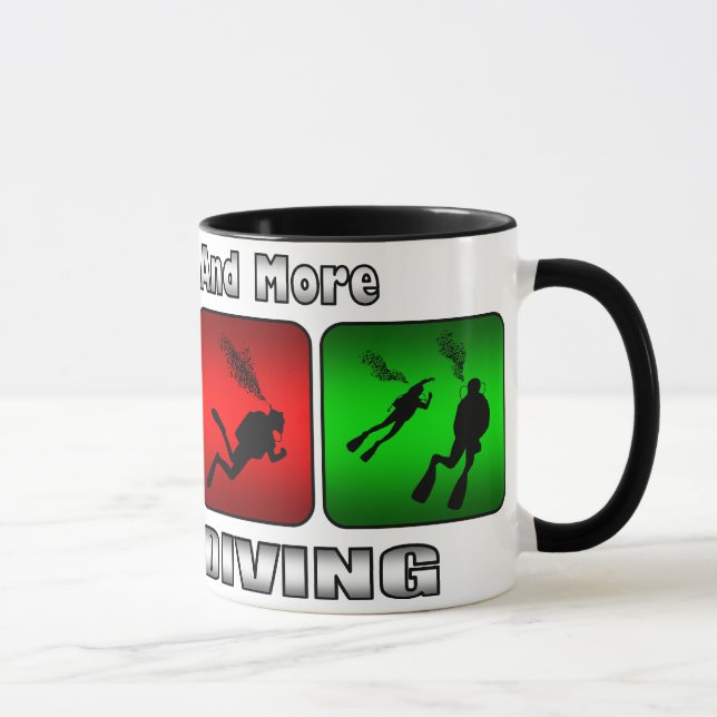 Less Work And More Scuba Diving Mug (Right)