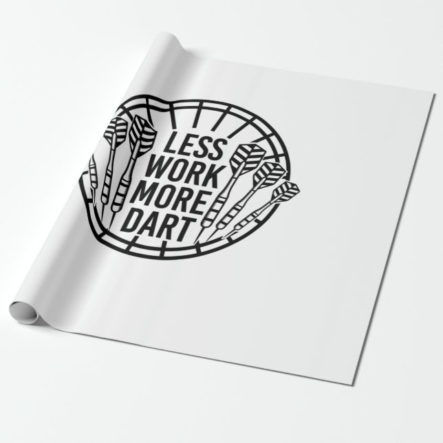 Less Work More Dart Wrapping Paper (Unrolled)