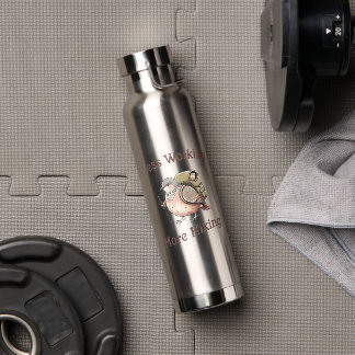 Less Working More Hiking Funny Hiking Dove Water Bottle