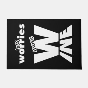 Less Worries More Wine Doormat
