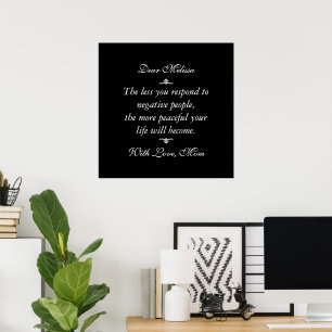 Less you respond to negative people Black Poster