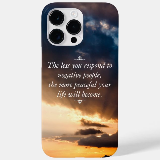 Less you respond to negative people Sunset Photo Case-Mate iPhone Case (Back)