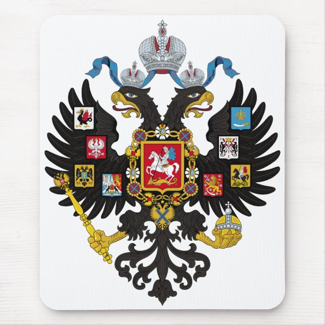 Lesser Coat of Arms of Russian Empire 1883 Mouse Mat (Front)
