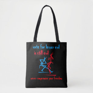 Lesser Evil (black) Tote Bag