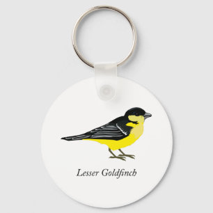 Lesser goldfinch key ring