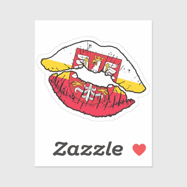 Lesser Poland Malopolska Lipstick Love Flag (Sheet)