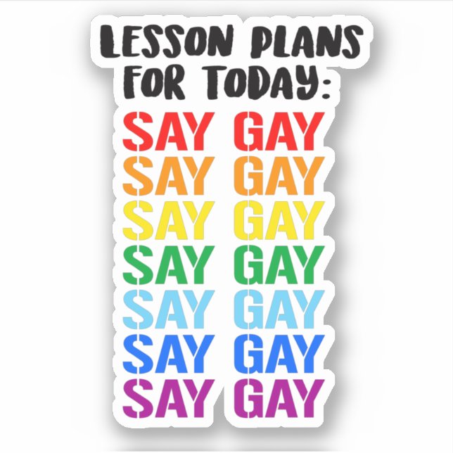 Lesson Plans: Say Gay (Front)
