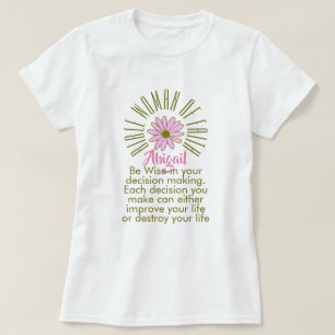 Lessons Fr Bible Women of Faith Abigail Christian T-Shirt