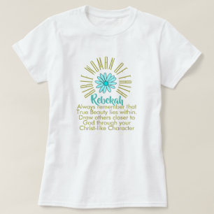 Lessons Fr Bible Women of Faith Rebekah Christian T-Shirt