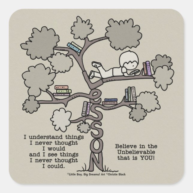 Lessons Learned Square Sticker (Front)