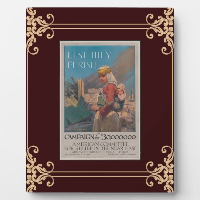 Lest They Perish Poster Plaque (Front)