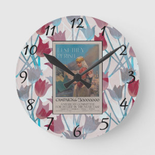 Lest They Perish Poster Round Clock