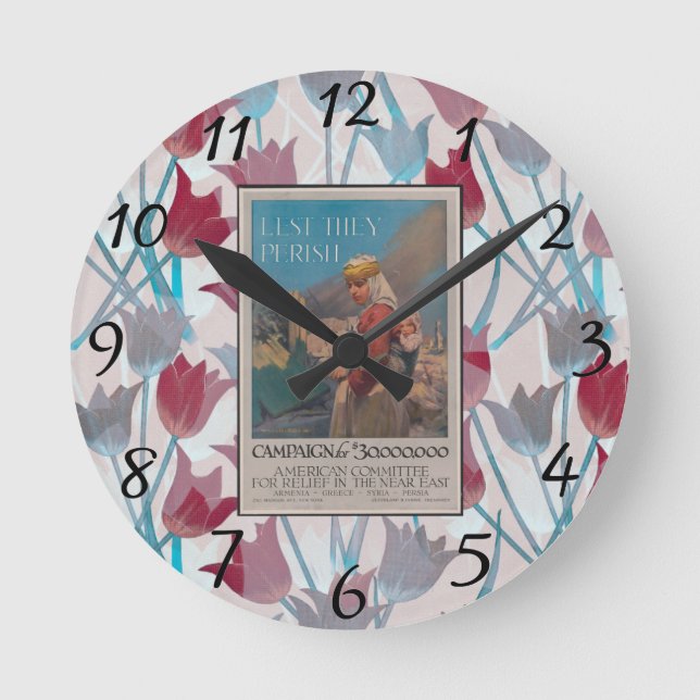 Lest They Perish Poster Round Clock (Front)