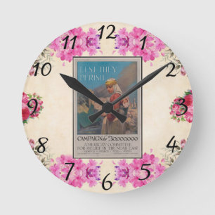 Lest They Perish Poster Wall Clock