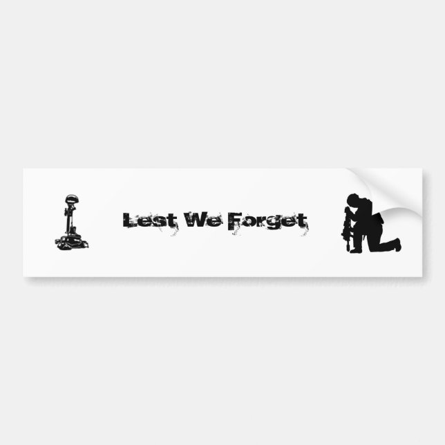 Lest We Forget (Our Fallen) Bumper Sticker (Front)
