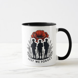Lest We Forget Remembrance Day Mug