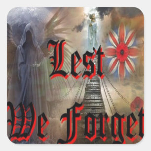 Lest We Forget Square Sticker