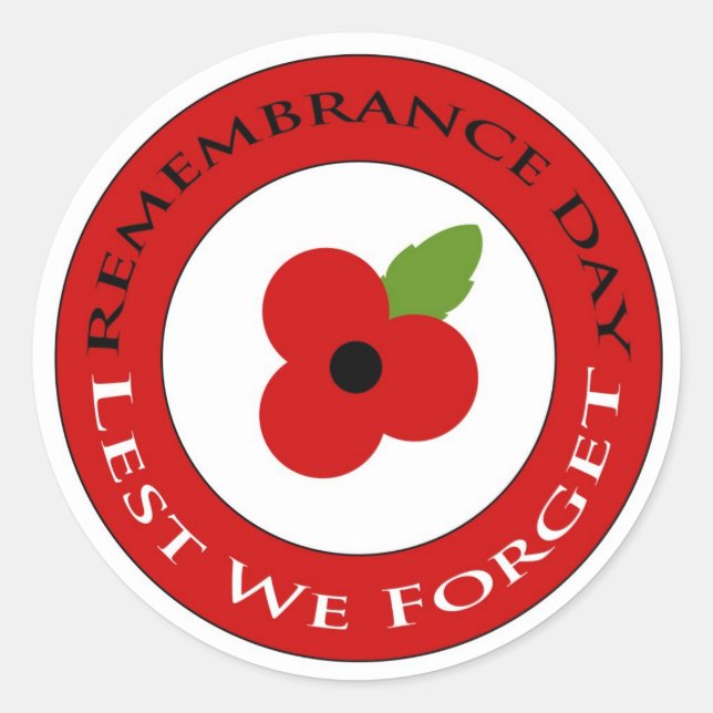 Lest we forget - Sticker (Front)