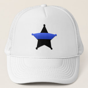 Lest We Forget - The Thin Blue Line Badge Trucker  Trucker Hat