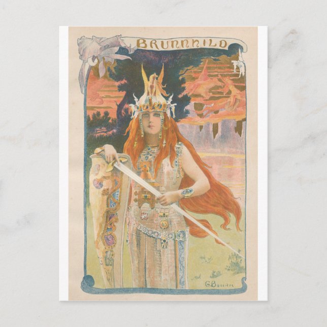 L'Estampe Moderne: Brunnhild, Gaston Bussiere Postcard (Front)