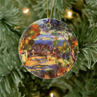 L'Estaque by Pierre Renoir, Vintage Impressionism Ceramic Tree Decoration
